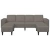 vidaXL Sofa with Cushion Light Grey 250 x 188 x 76 cm Corduroy Fabric