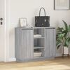 vidaXL LED Sideboard Grey Sonoma 90 x 32 x 75 cm Engineered Wood