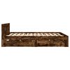vidaXL Bed Frame with Headboard without Mattress Smoked Oak 140x190 cm