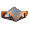 vidaXL Tipi Tent 18.0-Person Grey and Orange Polyester and Steel