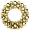 vidaXL Christmas Ball Wreathes 2 pcs Gold 33 x 33 x 7 cm Polystyrene