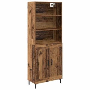 vidaXL Highboard Old Wood 69.5 x 34 x 180 cm Engineered Wood