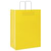 vidaXL Paper Bags 50 pcs with Handles Yellow 32x17x44 cm