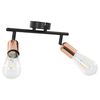 vidaXL 2-Way Spot Light with Filament Bulbs 2 W Black and Copper E27