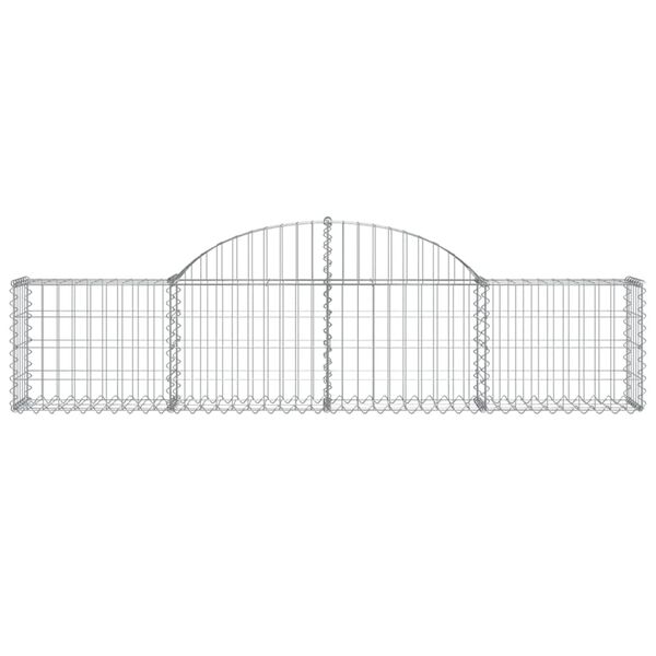 vidaXL Arched Gabion Baskets 20 pcs 200x30x40/60 cm Galvanised Iron