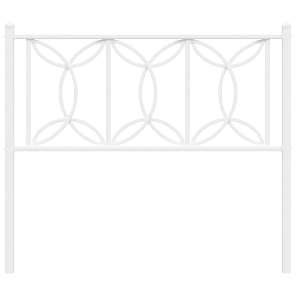 vidaXL Metal Replace Headboard White 107 cm
