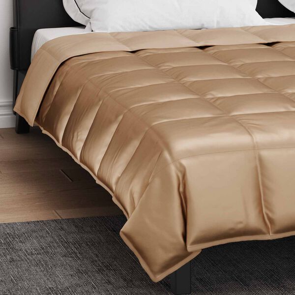 vidaXL Full Year Duvet Gold 200 x 220 cm Satin and Microfiber