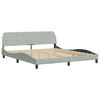 vidaXL Bed Frame "Dover" Light Grey 180x200 cm Super King Velvet