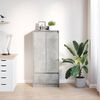 vidaXL Cabinet with Drawer Concrete Grey 55.5x34x119.5 cm Engineered Wood