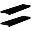 vidaXL Window Sills 2 pcs&nbsp;Brown Black 80x20x2 cm Solid Wood Oak