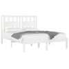 vidaXL Bed Frame without Mattress White Solid Wood 120x200 cm (810013+818561)