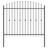 vidaXL Spike Fence ASTEN 200 x 200 cm Powder-Coated Steel Black