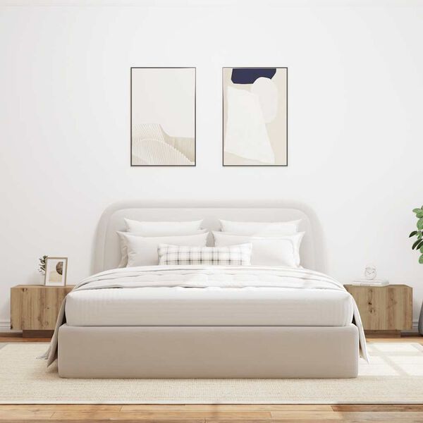 vidaXL Bedside Cabinet Artisan Oak 100x35x40 cm Engineered Wood