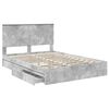 vidaXL Storage Bed Concrete Grey 160 x 200 cm Engineered Wood