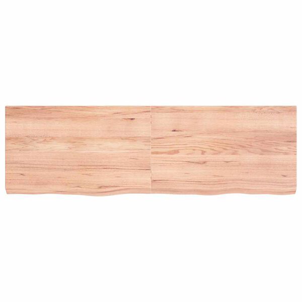 vidaXL Bathroom Countertop Light Brown 160x50x(2-6)cm Treated Solid Wood