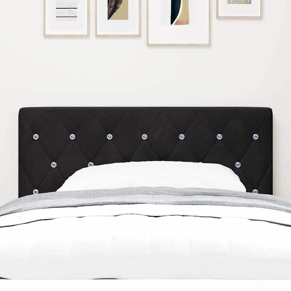 vidaXL Headboard with Headboard Black 100 cm Faux Leather