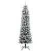 vidaXL Artificial Christmas Tree 300 LEDs and Flocked Snow 240 cm