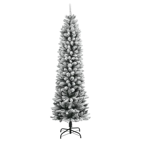 vidaXL Artificial Christmas Tree 300 LEDs and Flocked Snow 240 cm