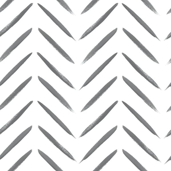 DUTCH WALLCOVERINGS Wallpaper Chevron Black and White