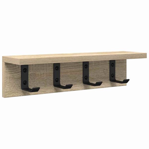 vidaXL Wall-Mounted Coat Rack Sonoma Oak 40 x 10.5 x 10.5 cm