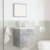 vidaXL 2 Piece Bathroom Furniture Set Concrete Grey Engineered Wood
