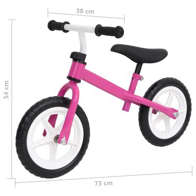 vidaXL Balance Bike 9.5 inch Wheels Pink