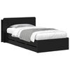 vidaXL Bed Frame with Storage and Headboard Black 90 x 190 cm