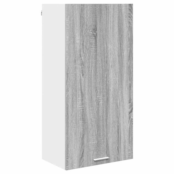 vidaXL Hanging Cabinet Grey Sonoma and White 50 x 31 x 100 cm