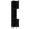 vidaXL Bathroom Cabinet Black 30x30x190 cm Engineered Wood
