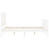 vidaXL Bed Frame without Mattress White 140x190 cm Solid Wood