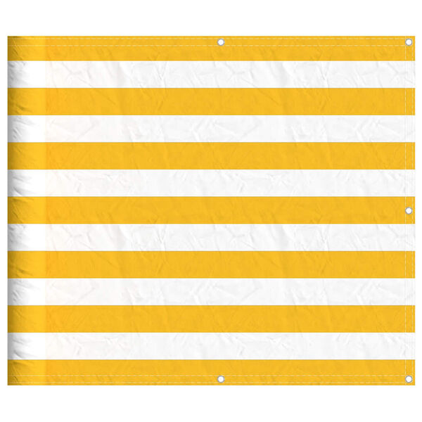 vidaXL Balcony Screen Yellow and White Stripe 90x1000 cm