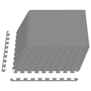 vidaXL Pool Ground Mat 12 pcs Grey 4.32 m&sup2; EVA Foam