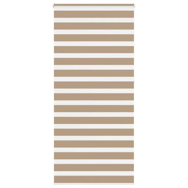 vidaXL Zebra Blind Sand Brown 100x230 cm Fabric Width 95.9 cm Polyester