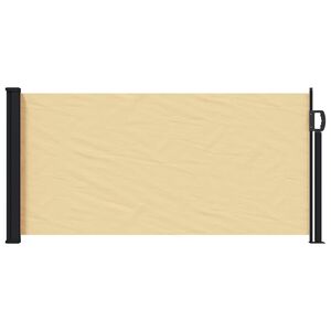 vidaXL Retractable Side Awning Sand 500 x 100 cm Polyester