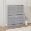 vidaXL Shoe Cabinet Grey Sonoma 59x17x81 cm Engineered Wood