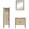 vidaXL Bathroom Furniture Set with Shelf 3 pcs Brown 60 x 33 x 60 cm