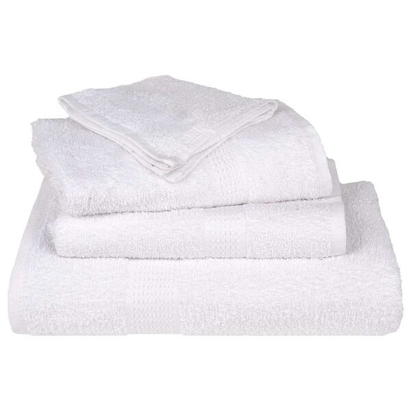 vidaXL 8 Piece Towel Set "FROGN" White 360 gsm