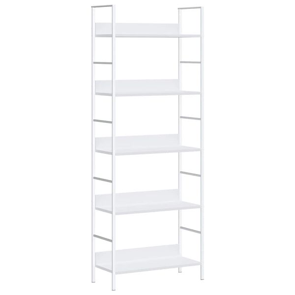 vidaXL 5-Layer Book Shelf White 60x27.6x158.5 cm Engineered Wood