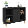 vidaXL Sink Cabinet Black 80x33x60 cm Engineered Wood