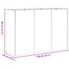 vidaXL Planter White 120x40x80 cm Cold-rolled Steel