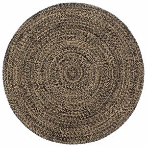 vidaXL Handmade Rug Jute Black and Brown 180 cm
