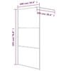 vidaXL Walk-in Shower Wall Silver 100x195 cm Clear ESG Glass