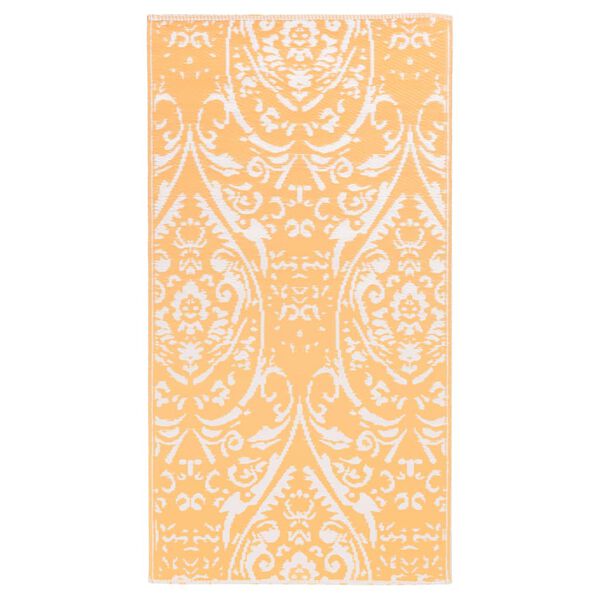 vidaXL Outdoor Carpet ARAKIL Orange and White 120x180 cm PP