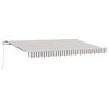 vidaXL Retractable Awning Light Grey and White 3 x 2.5 m