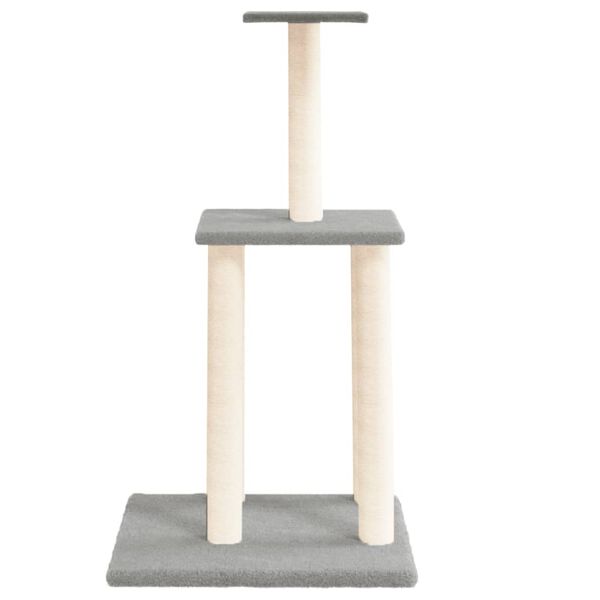 vidaXL Cat Tree with Sisal Scratching Posts Light Grey 85.5 cm