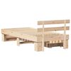 vidaXL Bed Frame with Headboard Natural 75 x 190 cm Solid Pine Wood