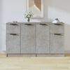 vidaXL Sideboards 2 pcs Concrete Grey 60x30x70 cm Engineered Wood