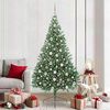 vidaXL Artificial Pre-lit Christmas Tree Green 210 cm PVC