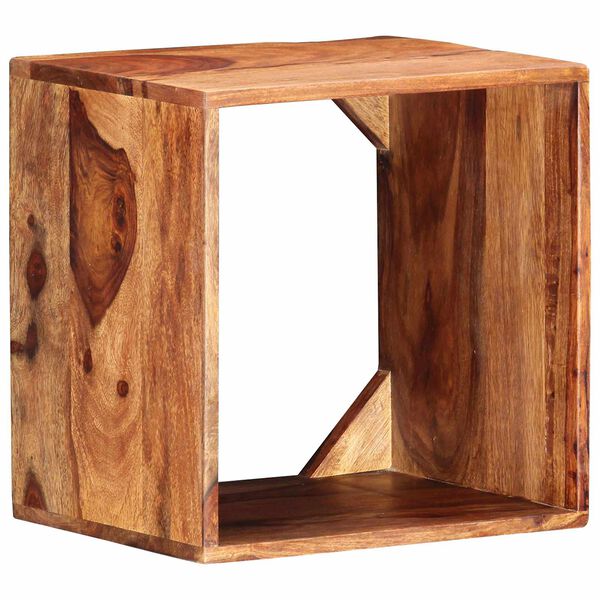 vidaXL Wall Cube Shelf Brown 40 x 30 x 40 cm Solid Acacia Wood