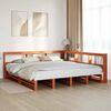 vidaXL Bookcase Bed without Mattress Wax Brown 180x200cm Solid Wood Pine